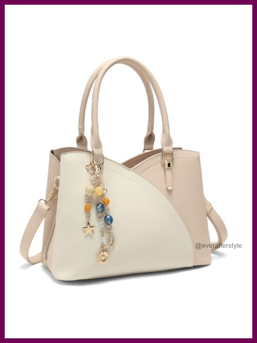 Womens Satchel Handbag Medium Top Handle Crossbody Shoulder Bag Faux Leather